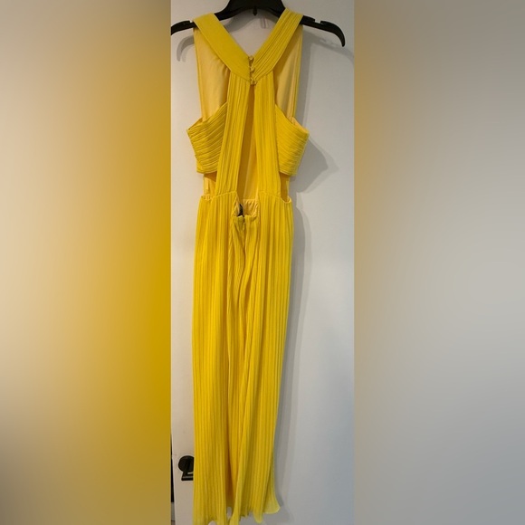Yellow BCBG gown with cutouts - Picture 2 of 3